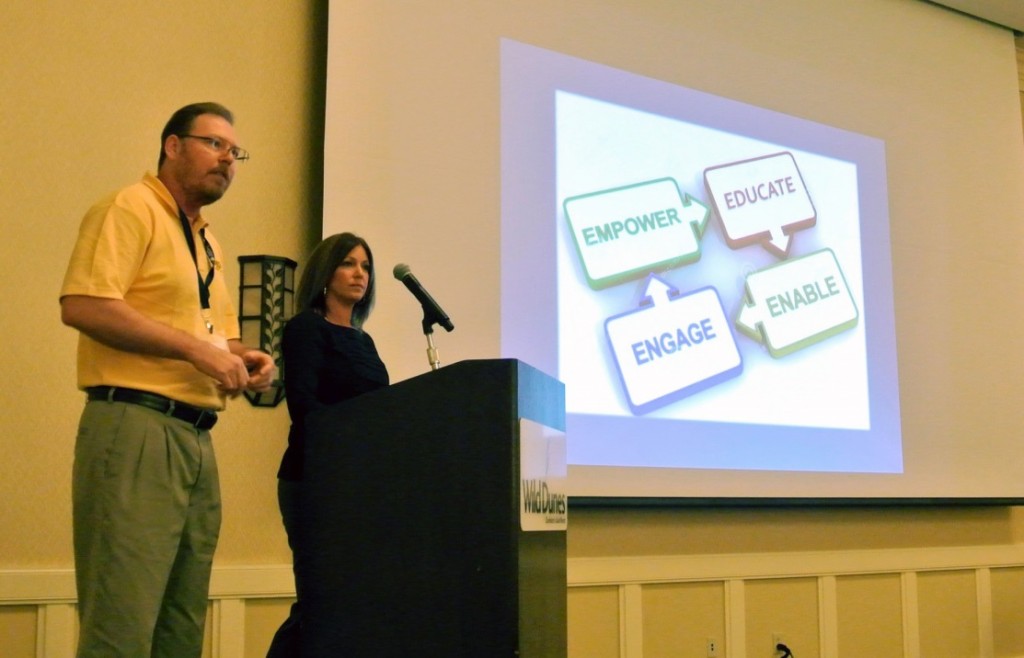 Ken Paulsen and Debi Schulman of Guardian Pharmacy of Southeast Florida led an interactive session on ways that management teams can empower supervisors. 