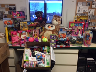 Toys donated by the employees at Southern Pharmacy Services’ Wytheville location.