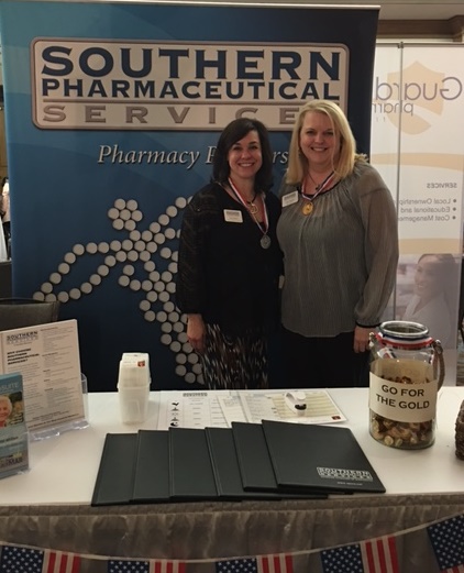 Tess Davis, director of business development, and Terri Payne, account manager, at the spring conference. 