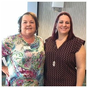 Susan Lecklitner, clinical account manager at Winyah Pharmacy, with Melody Bailey, executive director at SCARCH. 